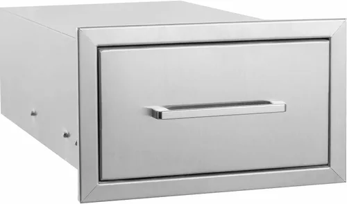 Cajones de cocina para exteriores, cajón de barbacoa de acero inoxidable, 14 pulgadas de ancho x 8.5 pulgadas de alto x 23 pulgadas de profundidad,