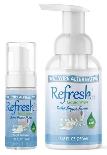 Miniatura 17 de Refresh Liquid Wipe: Espuma de papel higiénico Alternativa ecológica de toallitas húmedas desechables Limpia y calma con hamamelis y aloe