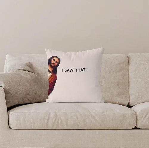 Miniatura 3 de IWXYI Funda de almohada divertida - Vi esa funda de almohada 18x18, funda de almohada decorativa con frases divertidas para decoración del hogar
