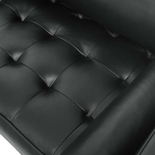 Miniatura 8 de Modway EEI-4633-BLK Valour - Sofá de cuero, color negro