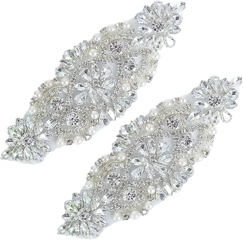 Miniatura 10 de ShiDianYi Vestido nupcial de la boda de la correa de la faja apliques con el cinturón de piedra AB decoración de la cintura del rhinestone nupcial