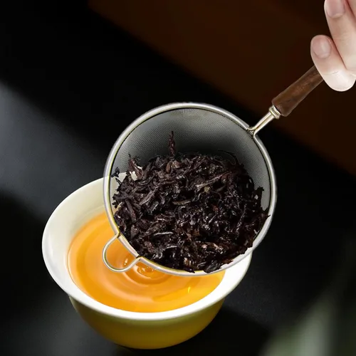 Miniatura 7 de Juego de 3 coladores de malla para cocina, colador de acero inoxidable 304 con mango de madera, tamices para alimentos, té, arroz, aceite, fideos
