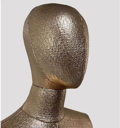 Miniatura 6 de Torso de maniquí femenino, forma de vestido con cabeza y brazos de madera posables, cuerpo torse de maniquí ajustable en altura