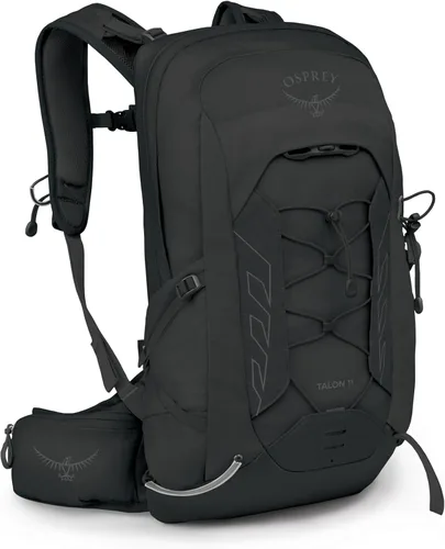 Osprey Talon 11L Mochila de senderismo ligera para hombre, mochila pequeña para viajes y campamento, negro/gris carbón