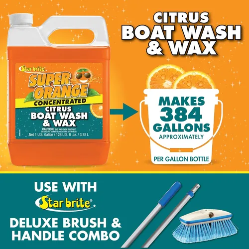 Miniatura 5 de STAR BRITE Jabón y cera para barcos cítricos súper naranja - Fórmula concentrada prémium para un brillo y protección definitivos