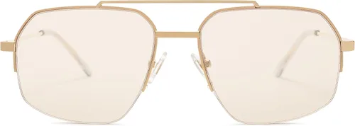 Miniatura 4 de SOJOS Trendy Aviator Sunglasses Mens Womens Retro Double Bridge Metal Frame Semi-Rimless Shades SJ1191
