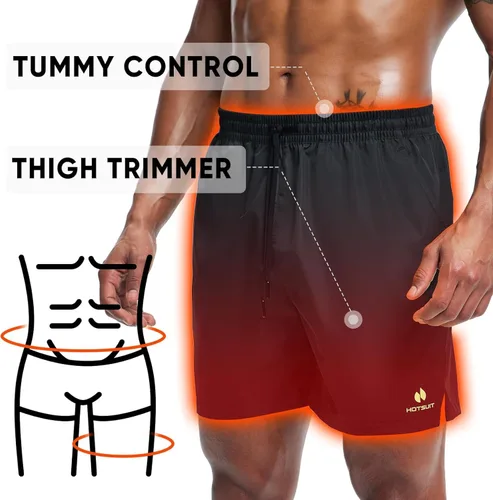 Miniatura 5 de HOTSUIT Mens Sauna Shorts Sweat Sauna Pants Gym Exercise Sweat Sauna Suit Workout Shorts