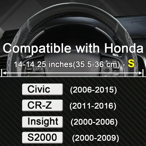 Miniatura 2 de West Llama Funda personalizada para volante de automóvil Honda Civic, CR-Z, Insight, S2000, 14 a 14.25 pulgadas