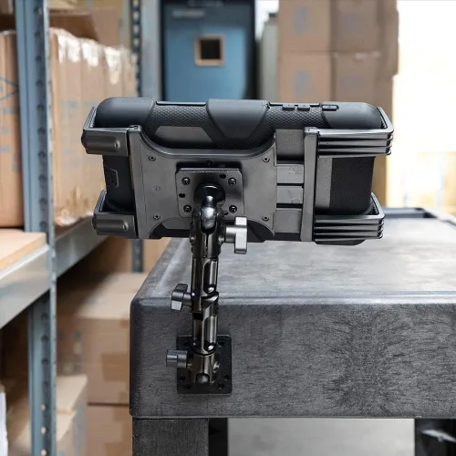Miniatura 6 de ARKON Soportes – Soporte de tableta resistente base de taladro segura para automóviles, paredes y mesas, brazo ajustable que garantiza un