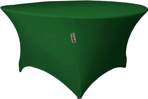 Miniatura 9 de LA Linen Mantel redondo de elastano, 60 x 30 pulgadas, negro