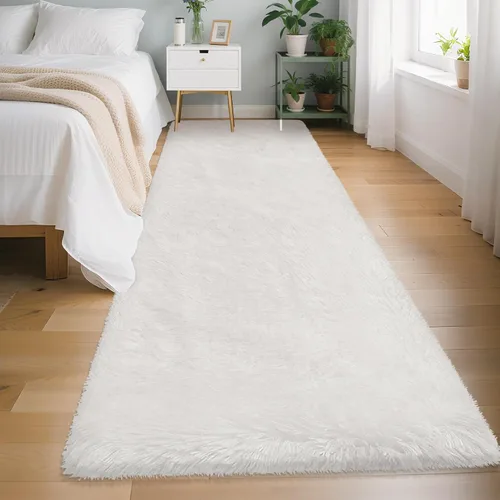Miniatura 55 de Alfombras verdes para dormitorio de niños: alfombra de pasillo lavable de 2x6, alfombras pequeñas antideslizantes, esponjosas, suaves, peludas