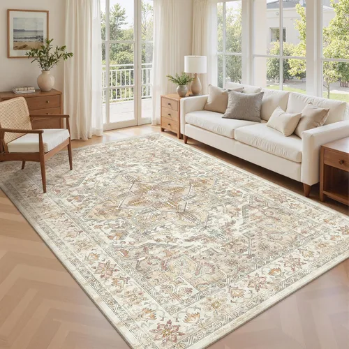 Miniatura 123 de zesthome Alfombra 4x6 - Alfombra Resistente a Manchas Lavable, Alfombras con Respaldo Antideslizante para Sala de Estar, Alfombras Pequeñas de Área