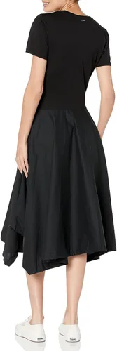 Miniatura 5 de DKNY Vestido de punto de manga corta con lazo frontal para mujer