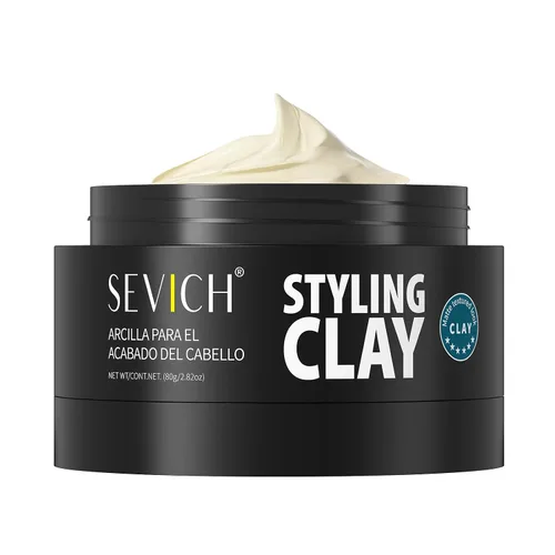Miniatura 12 de SEVICH Arcilla para peinar el cabello para hombre, gel para el cabello con acabado mate de fijación fuerte, fórmula vegetal natural, sujeción