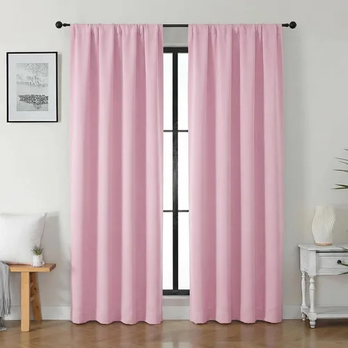 Miniatura 33 de Gwine Cortinas opacas para dormitorio, 54 pulgadas de largo, paneles de cortina de ventana con aislamiento térmico y reducción de ruido, cortinas