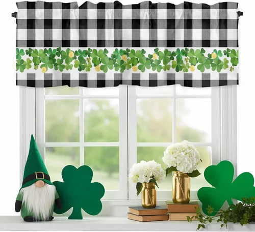 Miniatura 13 de Cenefas de girasol para ventanas de cocina, cenefa de cortina de granja, cortinas cortas de girasol de acuarela, cenefas con bolsillo para barra