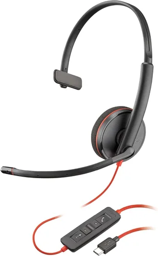 Miniatura 7 de Plantronics Blackwire 3210 - Auriculares con cable de un solo oído (monoaural) con micrófono Boom - USB-A para conectar a su PC y/o Mac