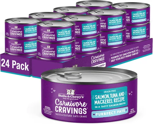 Miniatura 27 de Stella & Chewy's Carnivore Cravings Purrfect Paté - Alimento húmedo prémium sin granos para gatos, receta de atún y calabaza, alto en proteínas