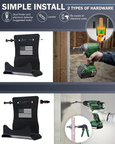 Miniatura 5 de Perchas de almacenamiento para puertas compatibles con Jeep Wrangler 1956-2024, soporte de almacenamiento de puerta extraíble montado en la pared
