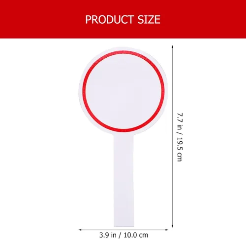 Miniatura 3 de MAGICLULU Paquete de 6 palas de mano de borrado en seco de 7.67 x 3.93 pulgadas, pizarras blancas de una sola cara para juzgar en el aula y uso