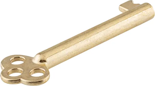 Miniatura 3 de Llave de esqueleto chapada en latón para gabinete, puertas de reloj de abuelo, cajones de aparador - Reemplazo de llave de barril hueco - Llaves