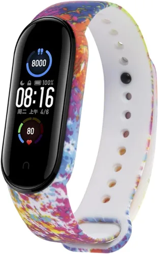 Miniatura 4 de Paquete de 10 correas compatibles con Mi Band (7/5/6) – Correa de silicona flexible estampada para rastreador