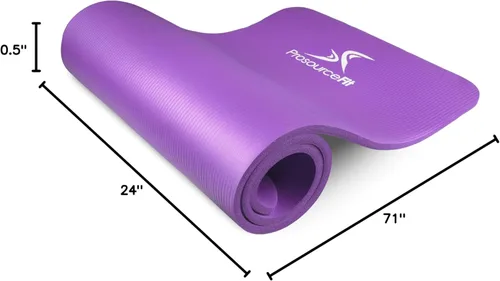 Miniatura 5 de ProsourceFit Extra Thick Yoga and Pilates Mat 1/2” (13mm) or 1" (25mm), 71-inch Long High Density Exercise Mat with Comfort Foam and Carrying Strap