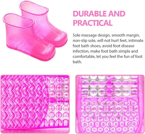 Miniatura 6 de Zerodeko Masajeador de pies Botas de masaje de baño de pies, 1 par de bañera de remojo de pies, baño de pies, spa, lavabo, cubo de pies