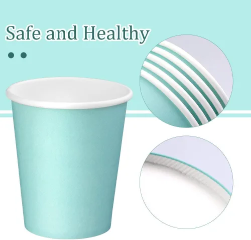 Miniatura 3 de Paquete de 75 unidades de tazas de papel desechables de 8 onzas, taza de café caliente, taza de café de papel para uso en oficina y cocina, tazas