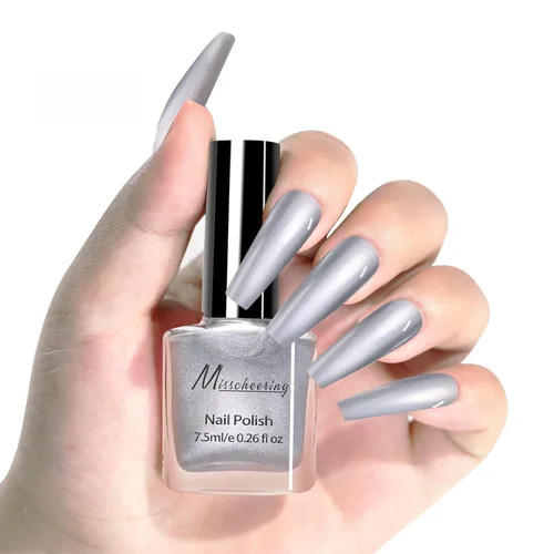 Miniatura 3 de Esmalte de Uñas Dorado Champán con Efecto Espejo Metálico, Laca de Uñas Brillante de Secado Rápido y Larga Duración, Cromo para Manicura DIY