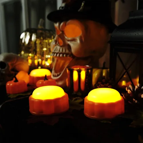 Miniatura 7 de Homemory Luces LED brillantes de calabaza de Halloween, cambio de color con control remoto y temporizadores, luces Jack O'Lantern funcionan