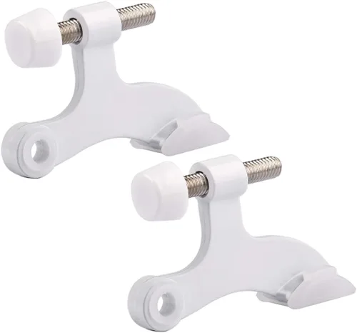 Miniatura 18 de HOMOTEK Paquete de 2 Topes de Puerta con Pasador de Bisagra Negro, Tope de Puerta Ajustable de Lujo Resistente de 2-1/2"x1-3/4", con Puntas