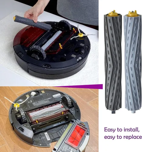 Miniatura 5 de Cepillos de rodillos de goma,Piezas de repuesto para irobot Roomba serie 800 y 900, aspiradora Roomba 800 850 860 861 866 870 880 890 900 980