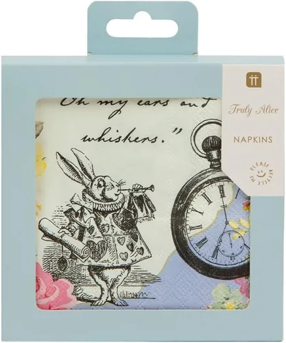 Miniatura 2 de 20 servilletas desechables de Alicia en el país de las maravillas, sombrerero loco para fiesta de té, para decoración de mesa, cumpleaños, día