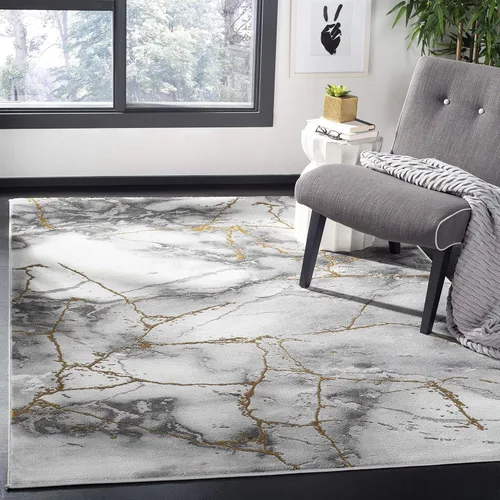 Miniatura 9 de SAFAVIEH Craft Collection Alfombra de Acento - 2' x 3', Gris y Azul, Diseño Contemporáneo, Resistente a las Manchas, Ideal para Áreas de Alto