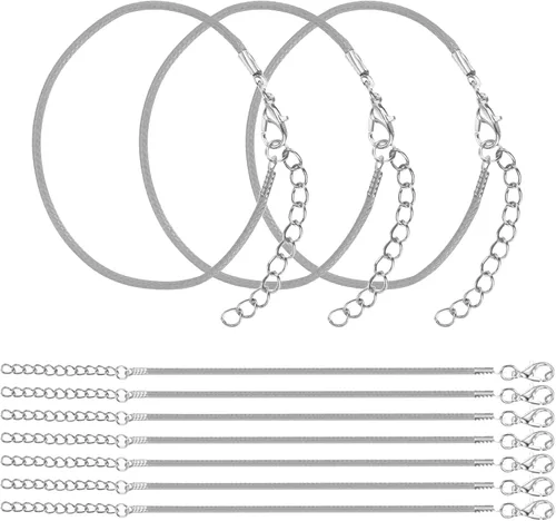 Miniatura 29 de MECCANIXITY 10 cordones de pulsera verde militar, pulsera de amistad ajustable de 9 pulgadas, cordón de poliéster encerado de 0.059 in con cierre