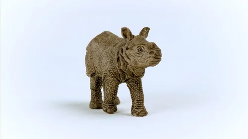 Miniatura 3 de Schleich Wild Life - Figura realista de rinoceronte indio para bebé, juguete auténtico y altamente detallado, duradero para educación y juego