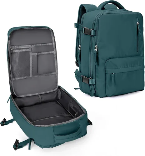 Miniatura 36 de WONHOX - Mochila grande, aprobada para vuelo, unisex, para viajes, trabajo, negocios o laptop, a1-Negro, Medium