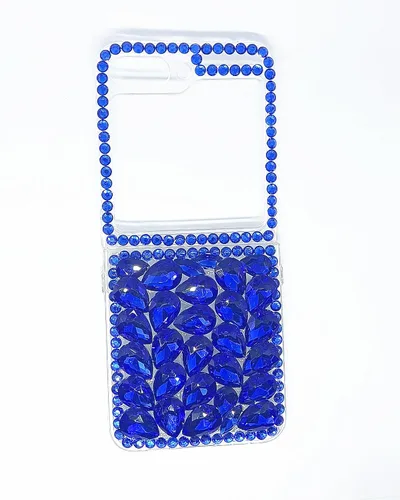 Aikukiki Funda para Galaxy Z Flip 5, Galaxy Z Flip 5 5G, 3D hecha a mano con piedras deslumbrantes de cristal con diamantes brillantes para Samsung
