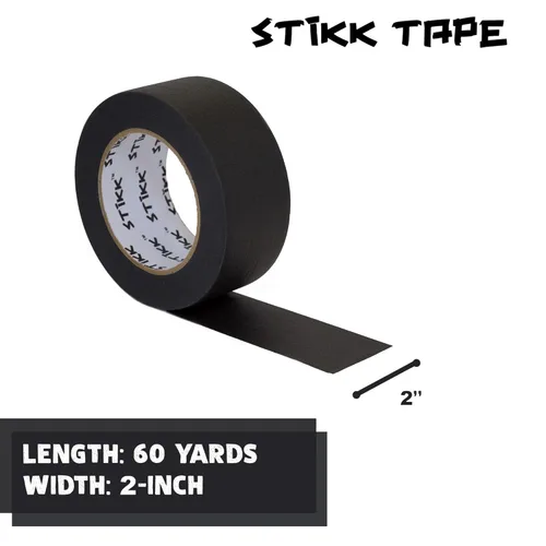 Miniatura 2 de STIKK Cinta para pintores – 1 paquete de cinta de pintor negra – 2 pulgadas x 60 yardas – Cinta de pintura para pintura, bordes, molduras, techos