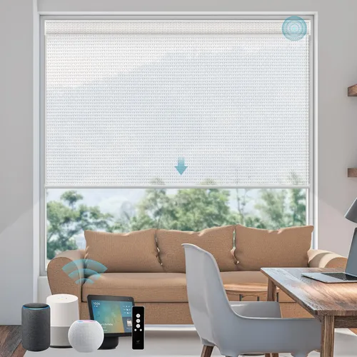 Miniatura 15 de SmartWings Persianas Enrollables Inteligentes Motorizadas con Filtro de Luz, Persianas Eléctricas con Control Remoto para Ventanas Compatibles