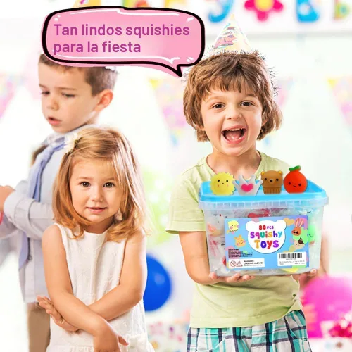 Miniatura 4 de 80 piezas de recuerdos para niños de 4 a 8 años, juguetes Squishies Kawaii Mochi Squishy a granel, juguetes sensoriales de ansiedad para regalos