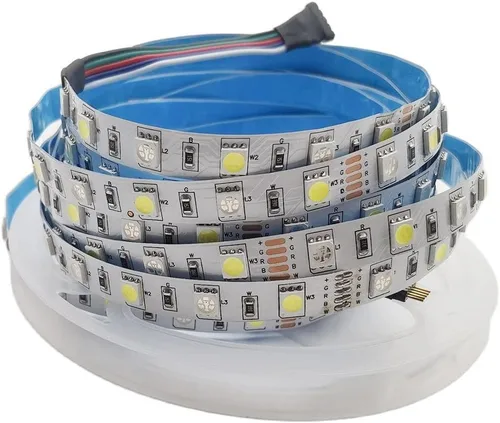 Miniatura 8 de 5050 RGBW RGB+blanco frío (6000K-7000K) 150RGB+150White LED 16.4 ft 16.4ft 60LEDs/m Cinta LED multicolor IP65 revestimiento de silicona impermeable