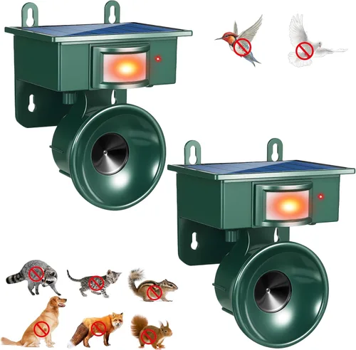 Miniatura 8 de Disuasorio solar de pájaros carpinteros para casa, dispositivos repelentes de aves ultrasónico para exteriores, ganso, cuervo, paloma, disuasorios