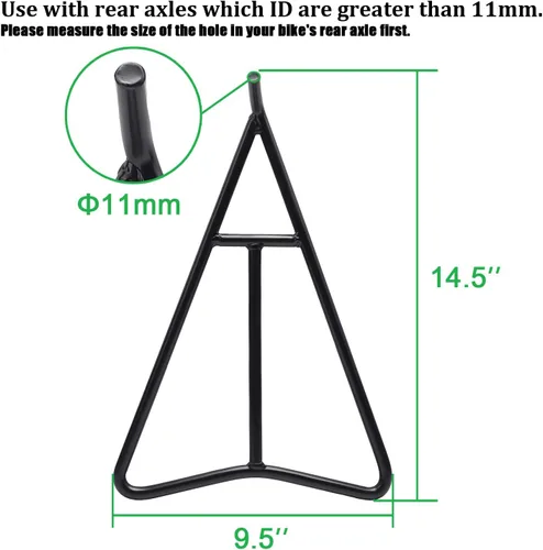 Miniatura 4 de Eapele Soporte triangular para motocross, estructura de acero sólido, universal para motocross y enduro de 80-500 cc, color negro
