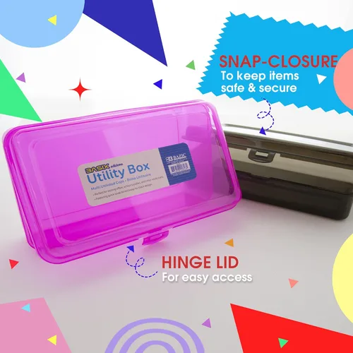 Miniatura 5 de BAZIC PRODUCTS Basix - Caja multiusos para escritorio, oficina, escuela, caja de 24 unidades Claro