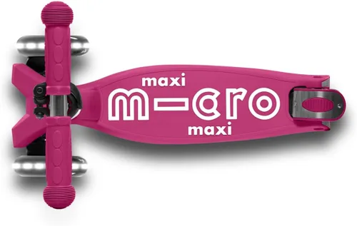 Miniatura 3 de Micro Kickboard – Maxi Deluxe plegable LED – Triciclo, inclinarse para dirigir, plegable para llevar – Micro patinete suizo diseñado para niños