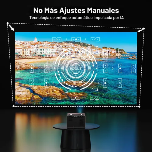 Miniatura 5 de Proyector inteligente Full HD de 2000 lúmenes ANSI, aplicación de transmisión integrada, proyector de películas HAPPRUN Native 1080P con enfoque
