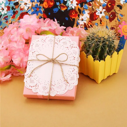 Miniatura 2 de DECORA - Tapones redondos de papel de encaje blanco de 3.5 pulgadas para decoración de vajilla de boda, paquete de 100