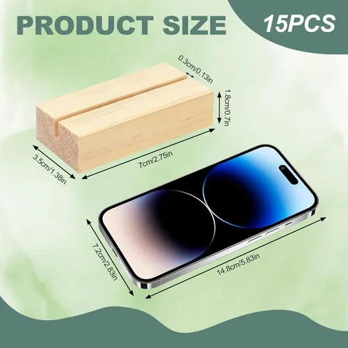 Miniatura 2 de 15 soportes de madera para tarjetas de lugar de madera, soportes de números de mesa de madera, soporte para fotos, soportes acrílicos